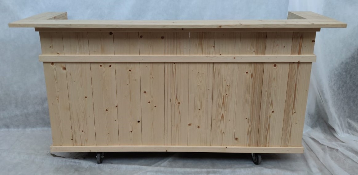 Buffetbar met spoelbak steigerhout 230cm