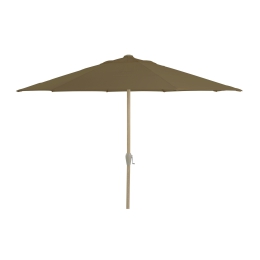 Parasol taupe met voet 3m